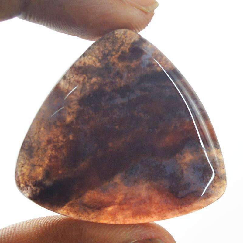 gemsmore:Natural Moss Agate Gemstone Loose Untreated