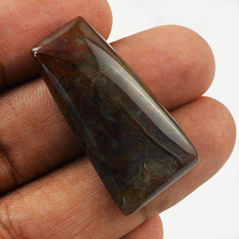 gemsmore:Natural Moss Agate Gemstone Loose Untreated