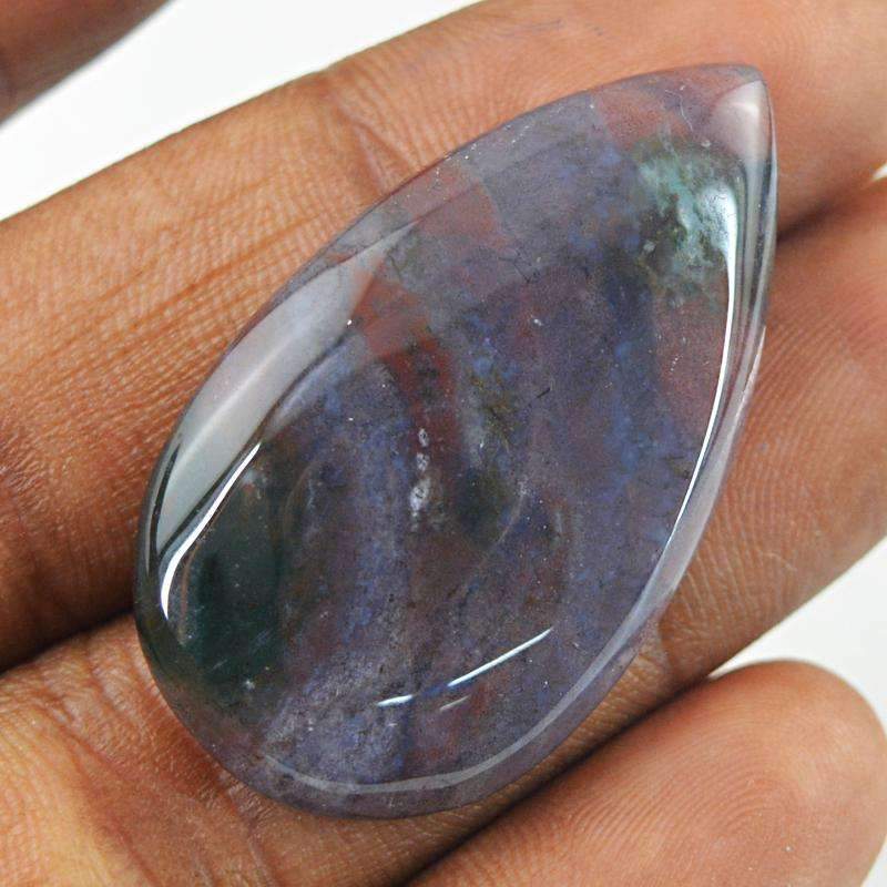 gemsmore:Natural Moss Agate Gemstone Pear Shape