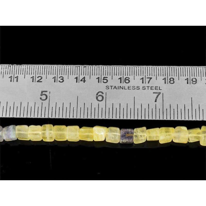 gemsmore:Natural Mulricolor Fluorite Untreated Drilled Beads Strand