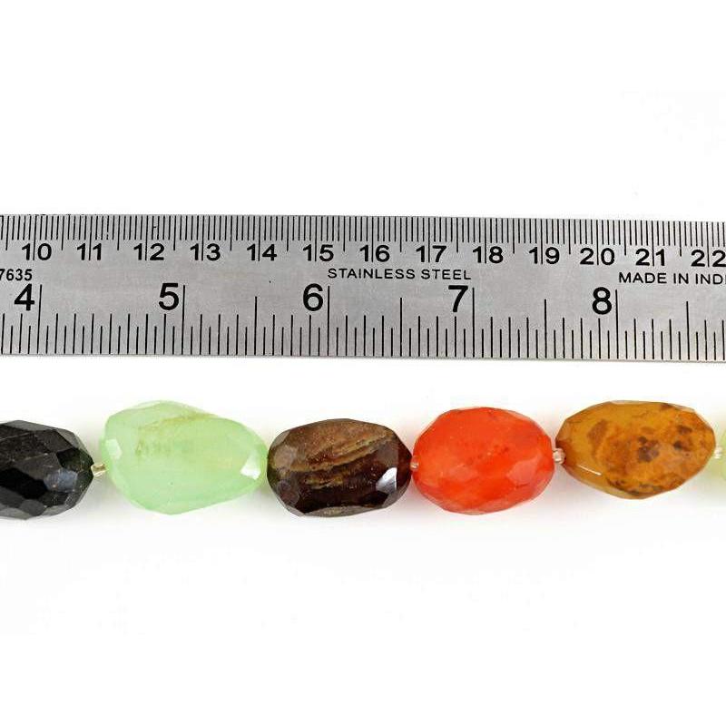 gemsmore:Natural Multi Gemstone Faceted Beads Strand