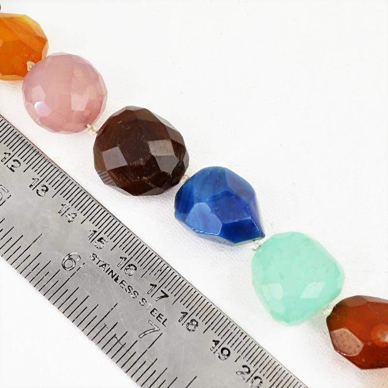 gemsmore:Natural Multicolor Multi Gemstone Faceted Beads Strand