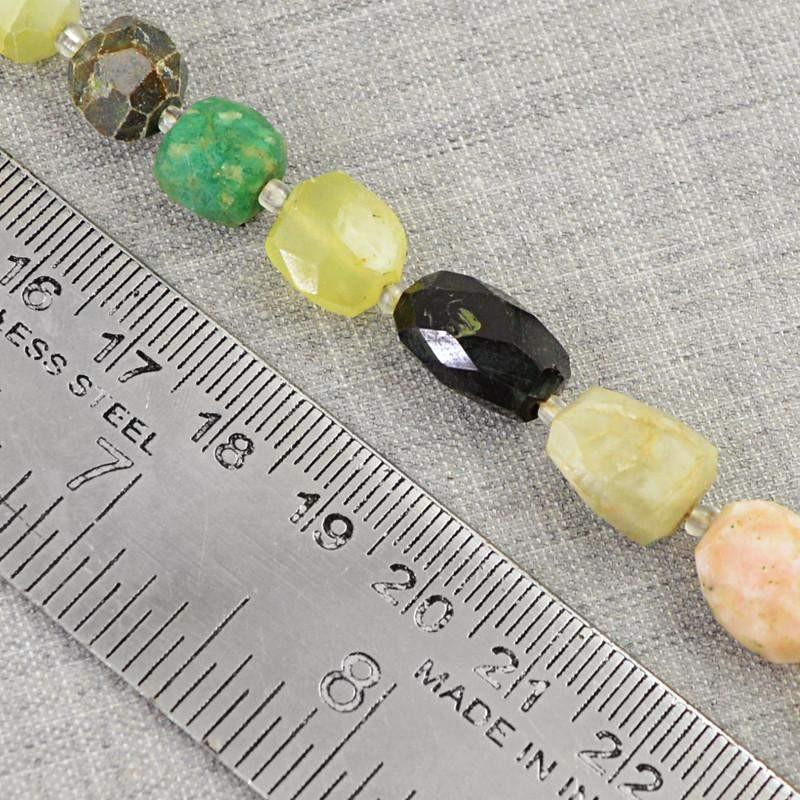 gemsmore:Natural Multicolor Multi Gemstone Faceted Beads Strand