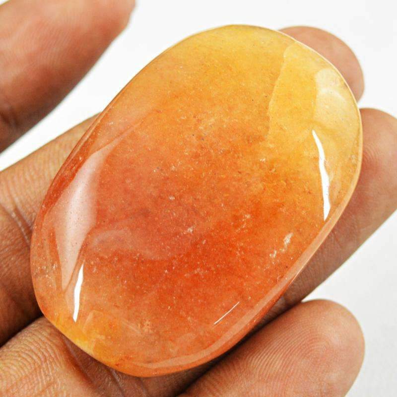 gemsmore:Natural Orange Aventurine Gemstone Loose Oval Shape