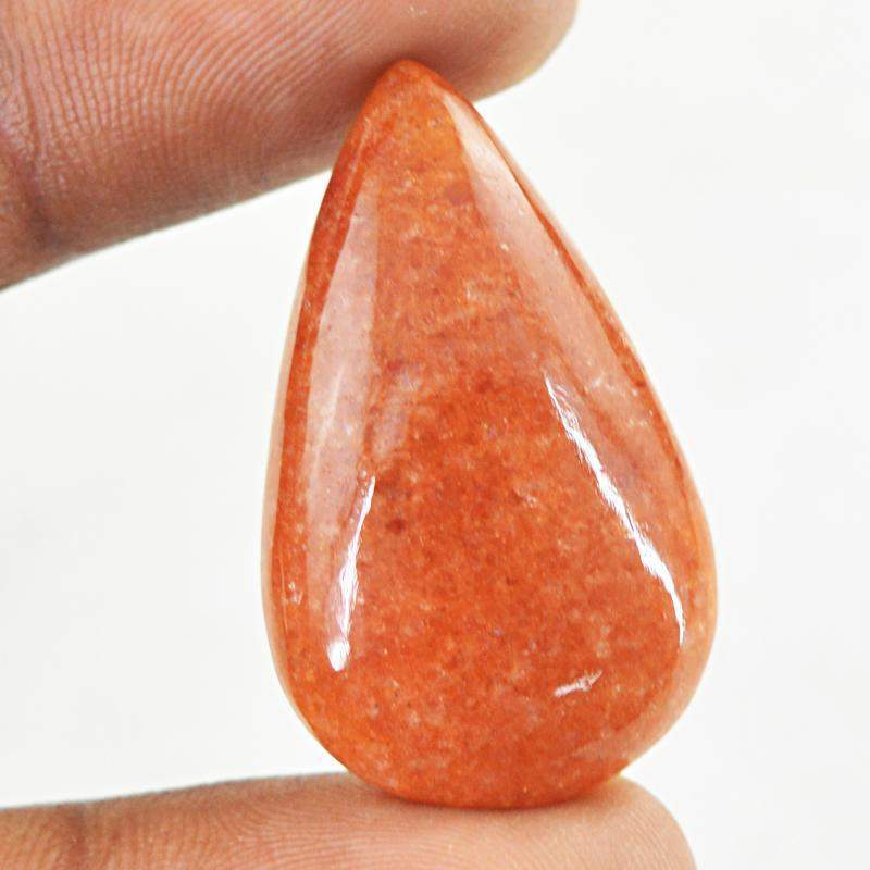 gemsmore:Natural Orange Aventurine Pear Shape Gemstone