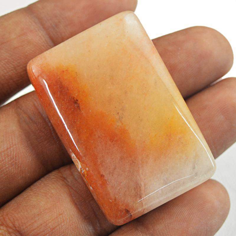gemsmore:Natural Orange Aventurine Rectangular Shape Gemstone