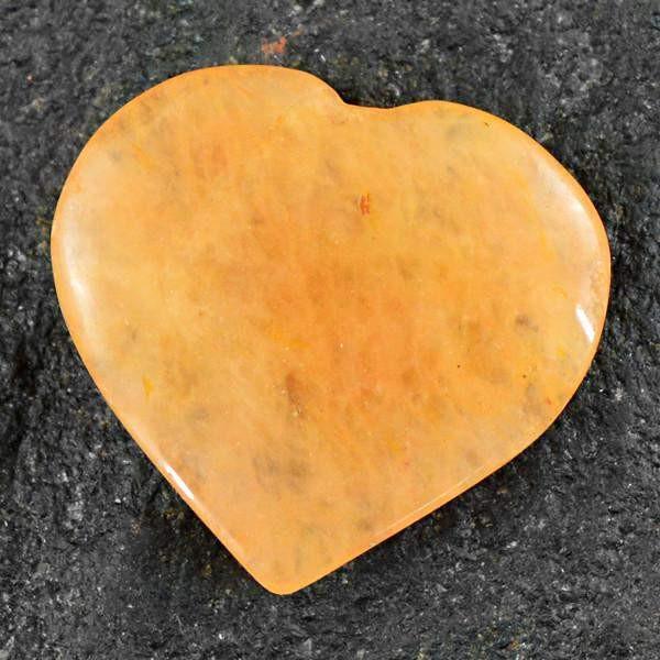 gemsmore:Natural Orange Carnelian Carved Heart Shape Gemstone