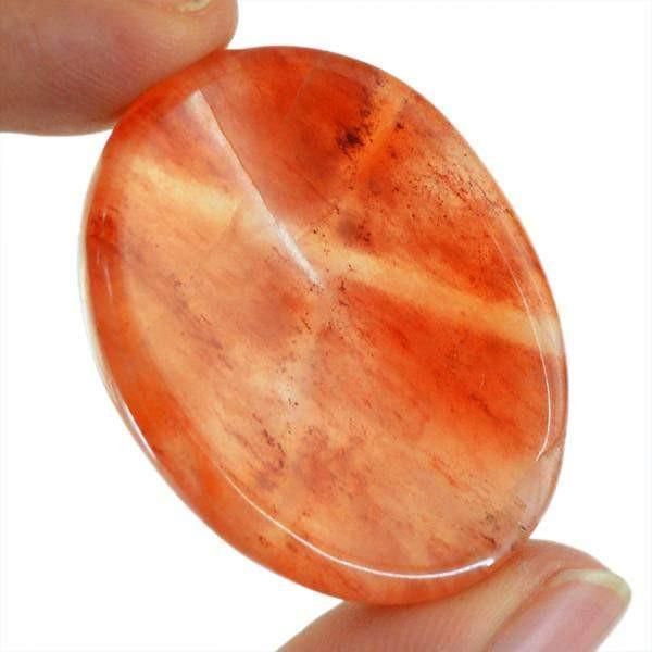 gemsmore:Natural Orange Onyx Worry Stone Untreated Gemstone