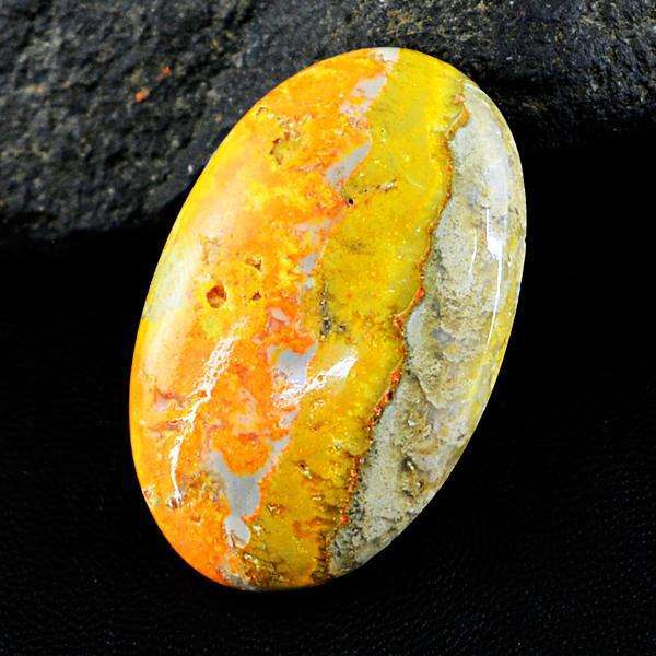 gemsmore:Natural Oval Shape Bumble Bee Jasper Loose Gemstone
