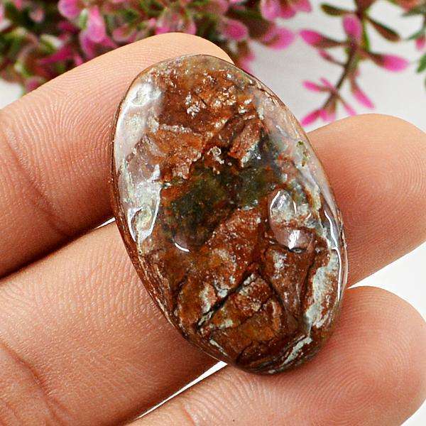 gemsmore:Natural Oval Shape Ocean Jasper Untreated Loose Gemstone