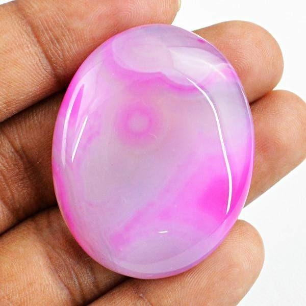 gemsmore:Natural Oval Shape Pink Onyx Worry Stone Untreated Gemstone