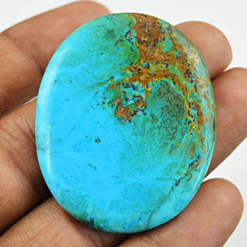 gemsmore:Natural Oval Shape Turquoise Untreated Loose Gemstone