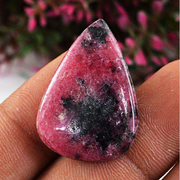 gemsmore:Natural Pear Shape Pink Rhodonite Untreated Loose Gemstone