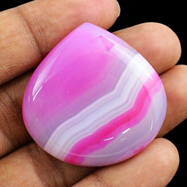 gemsmore:Natural Pear Shape Plum Onyx Untreated Gemstone