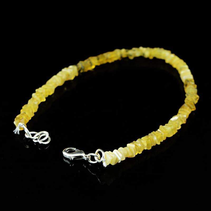 gemsmore:Natural Peruvian Opal Bracelet - Untreated Beads