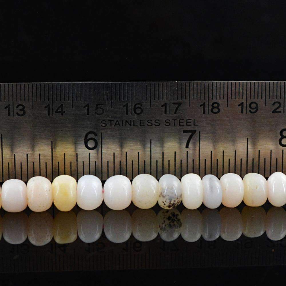 gemsmore:Natural Pink Australian Opal Beads Strand Round Shape Drilled