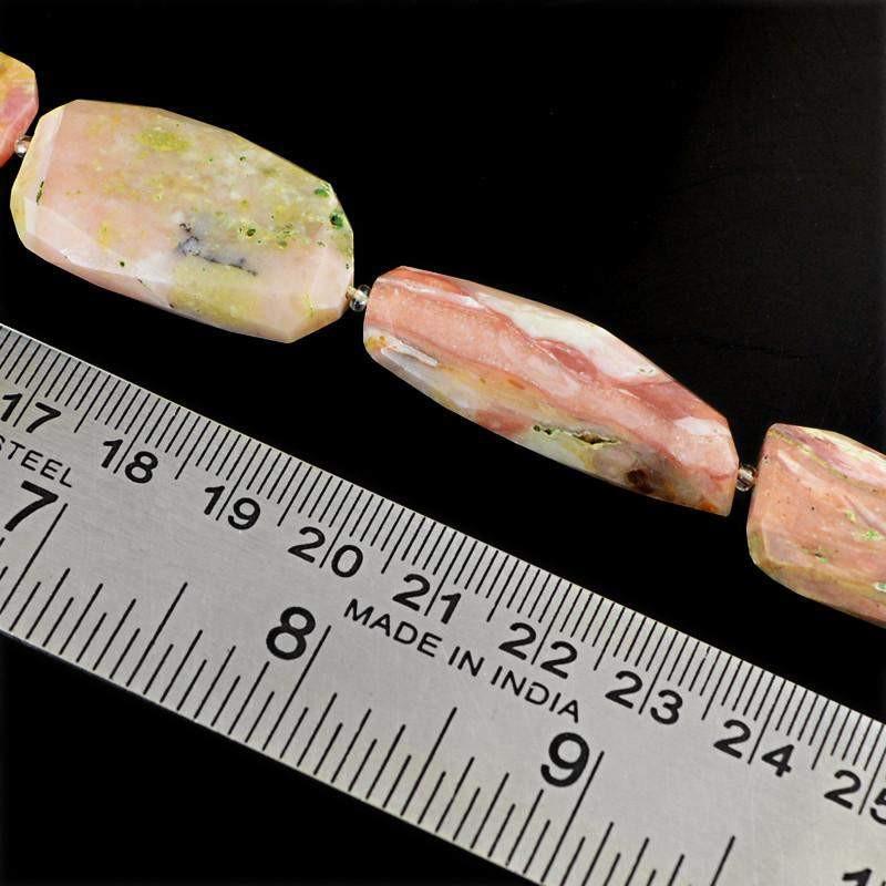 gemsmore:Natural Pink Australian Opal Beads Strand