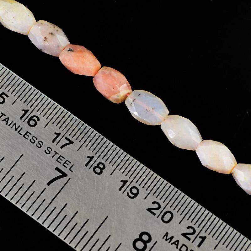 gemsmore:Natural Pink Australian Opal Beads Strand