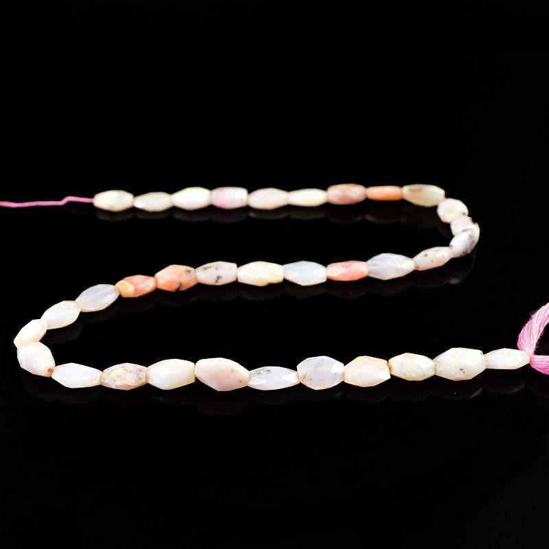 gemsmore:Natural Pink Australian Opal Beads Strand