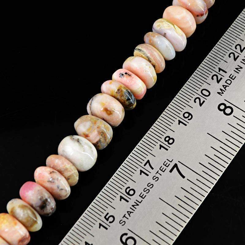 gemsmore:Natural Pink Australian Opal Drilled Beads Strand - Round Shape