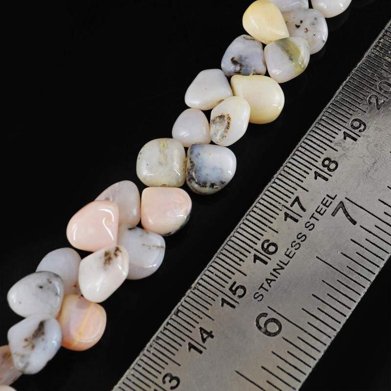gemsmore:Natural Pink Australian Opal Drilled Beads Strand