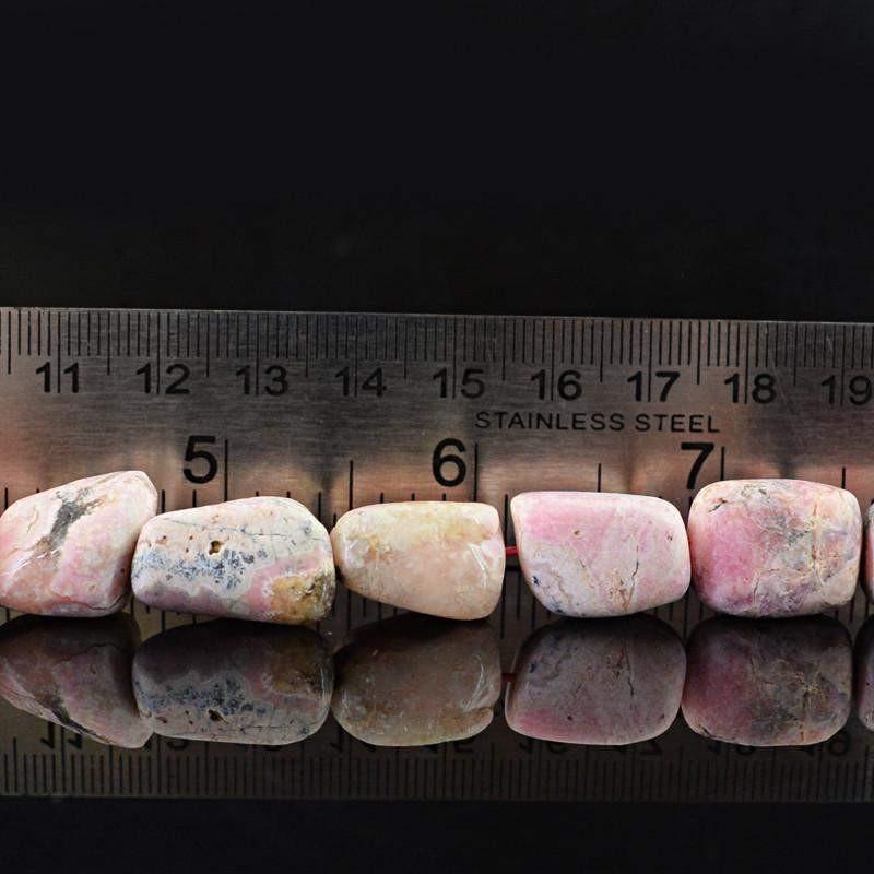 gemsmore:Natural Pink Australian Opal Unheated Beads Strand