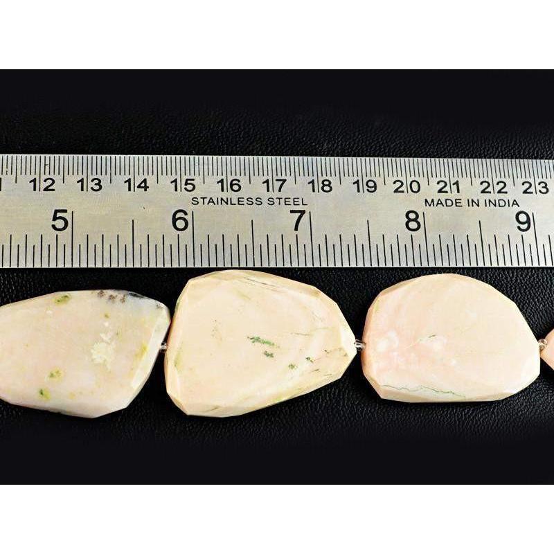 gemsmore:Natural Pink Australian Opal Untreated Beads Strand
