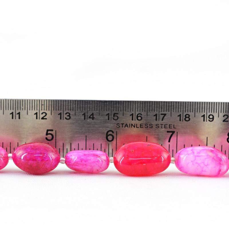 gemsmore:Natural Pink Onyx Beads Strand