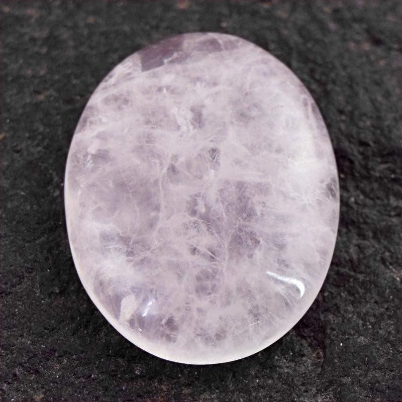 gemsmore:Natural Pink Rose Quartz Oval Shape Gemstone
