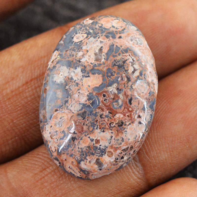 gemsmore:Natural Poppy Jasper Oval Shape Loose Gemstone