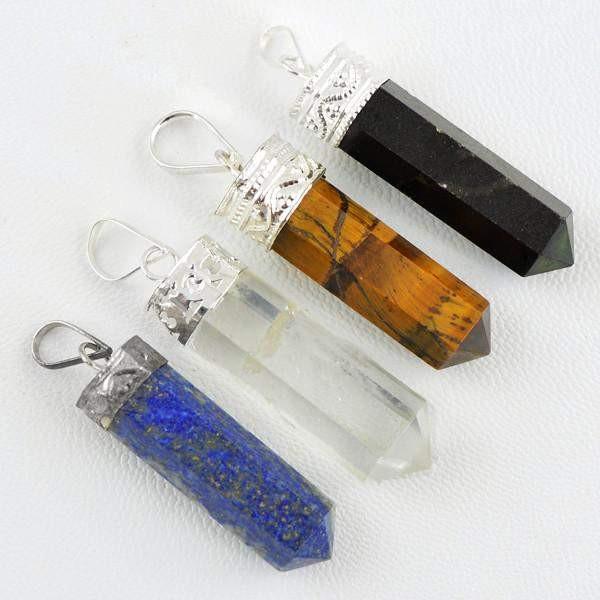 gemsmore:Natural Pure Reiki Healing Point Pendant Lot