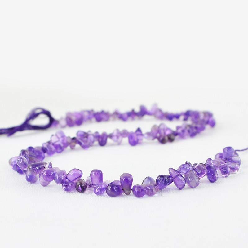 gemsmore:Natural Purple Amethyst Beads Strand