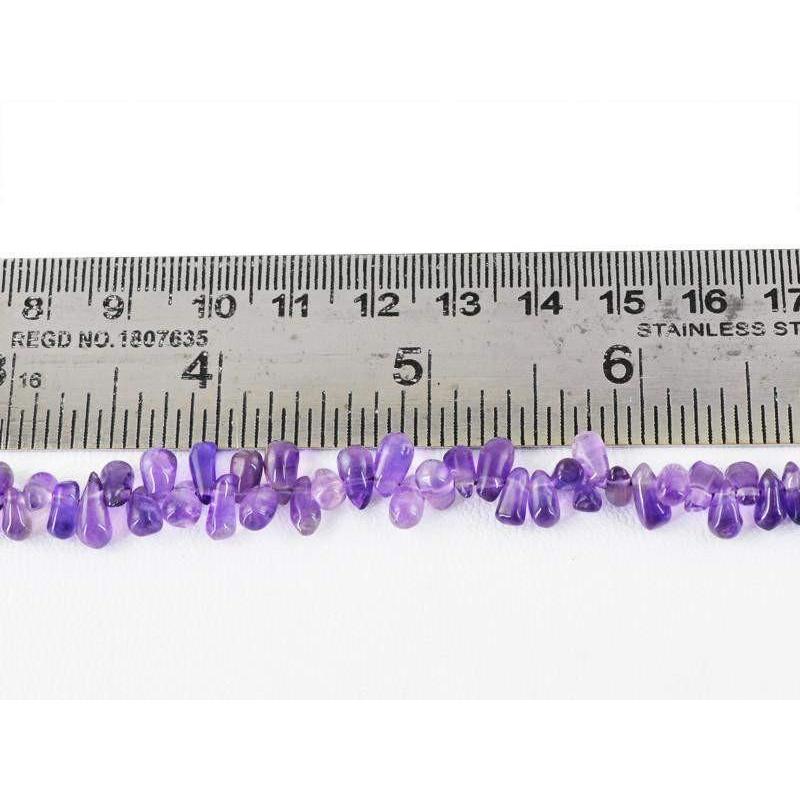 gemsmore:Natural Purple Amethyst Beads Strand