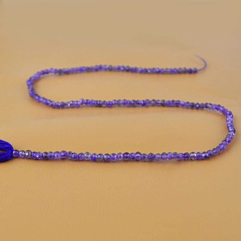 gemsmore:Natural Purple Amethyst Faceted Beads Strand