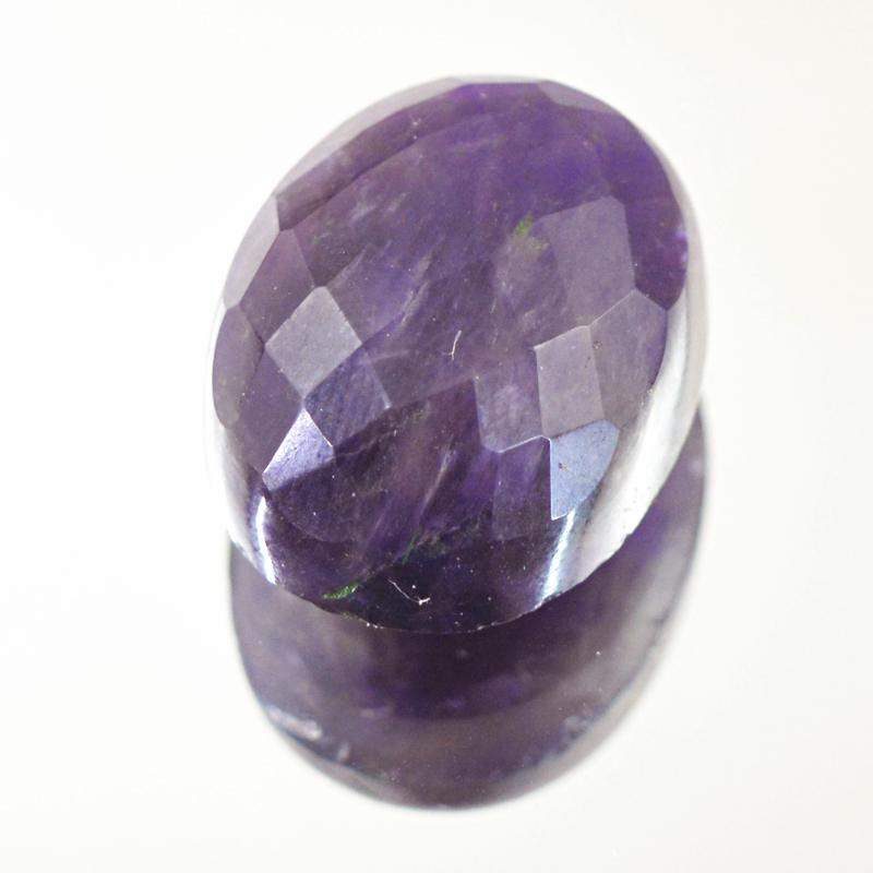 gemsmore:Natural Purple Amethyst Oval Shape Faceted Gemstone