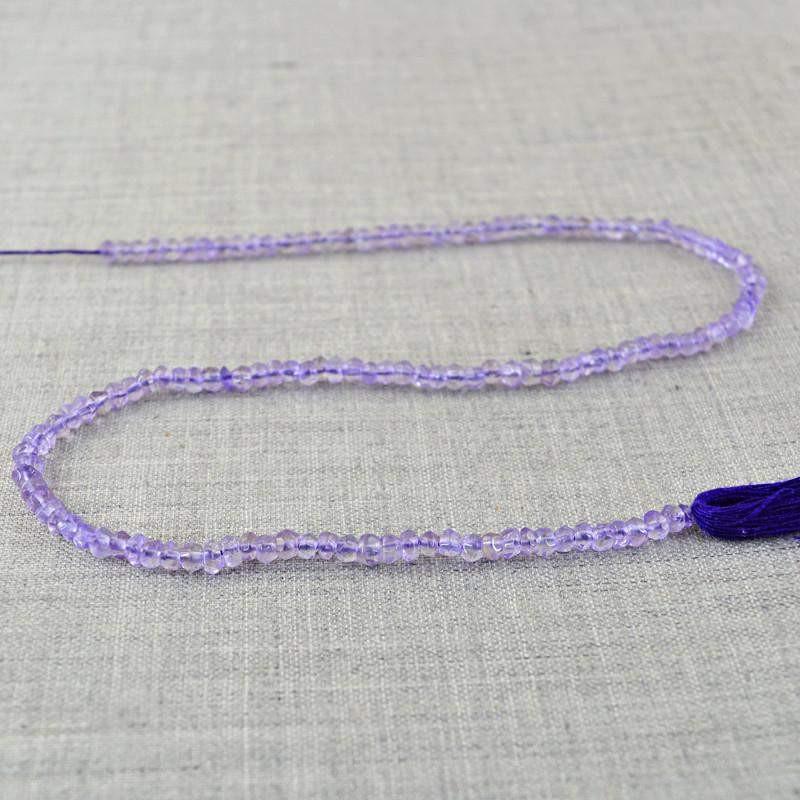 gemsmore:Natural Purple Amethyst Round Beads Strand