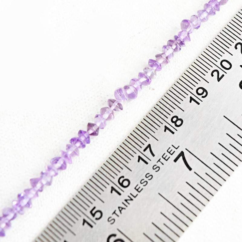 gemsmore:Natural Purple Amethyst Round Cut Drilled Beads Strand