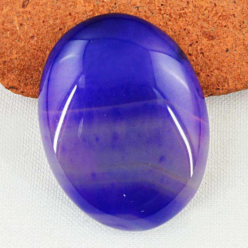 gemsmore:Natural Purple Onyx Gemstone Oval Shape