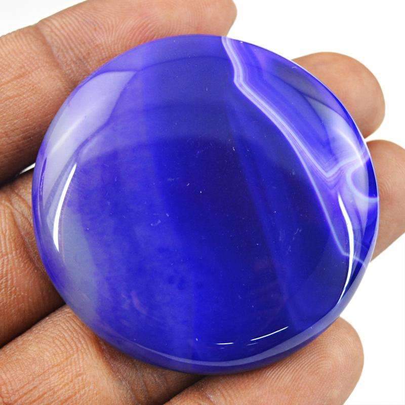 gemsmore:Natural Purple Onyx Gemstone Round Shape