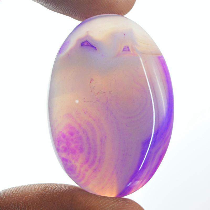gemsmore:Natural Purple Onyx Oval Shape Loose Gemstone