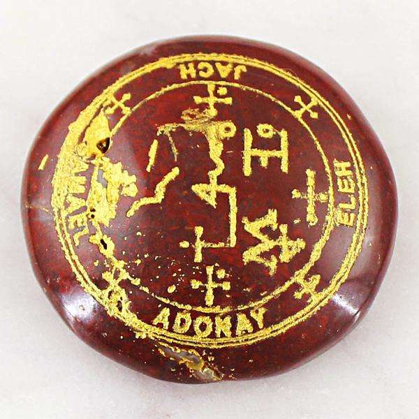 gemsmore:Natural Red Jasper Round Shape Untreated Loose Healing Gemstone