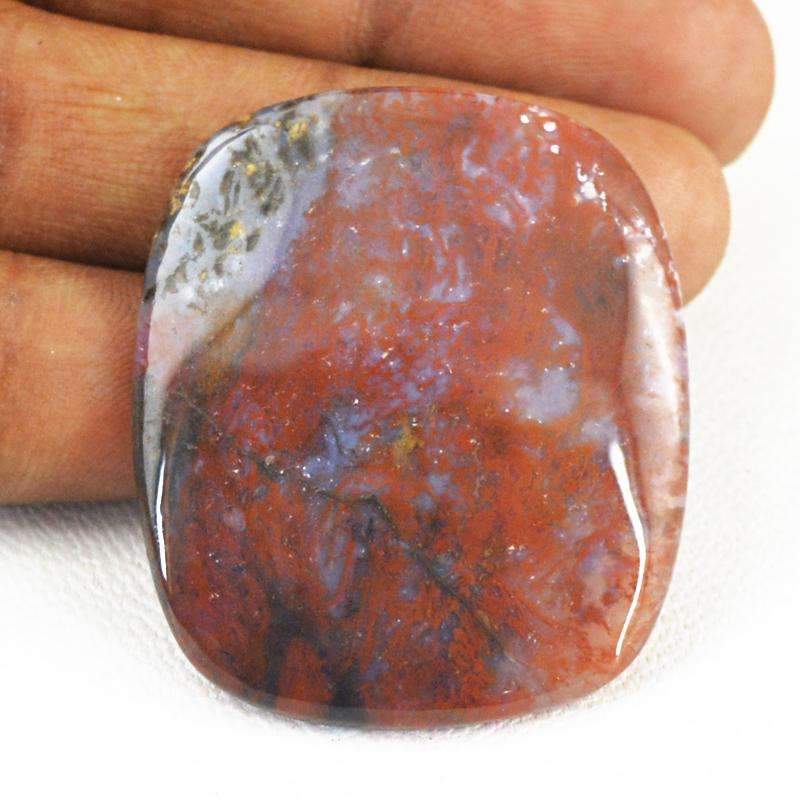 gemsmore:Natural Red Moss Agate Gemstone Loose Unheated