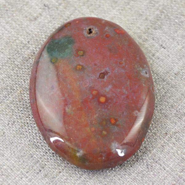 gemsmore:Natural Red Moss Agate Oval Shape Gemstone