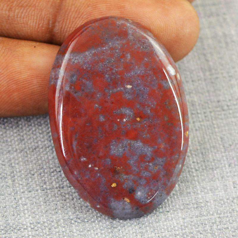 gemsmore:Natural Red Moss Agate Oval Shape Gemstone
