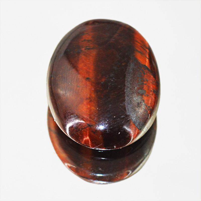 gemsmore:Natural Red Tiger Eye Oval Shape Loose Gemstone
