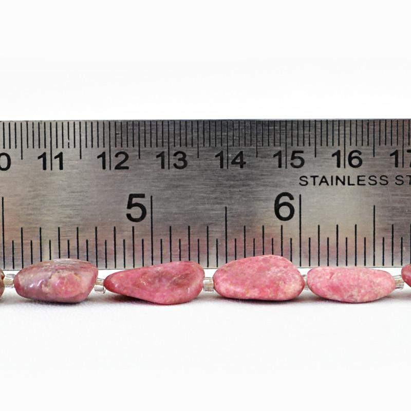gemsmore:Natural Rhodonite Untreated Beads Strand