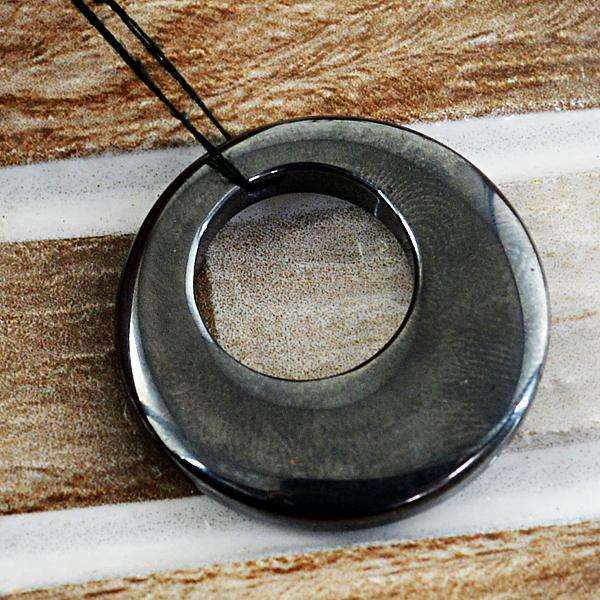 gemsmore:Natural Round Shape Hematite Untreated Loose Drilled Gemstone