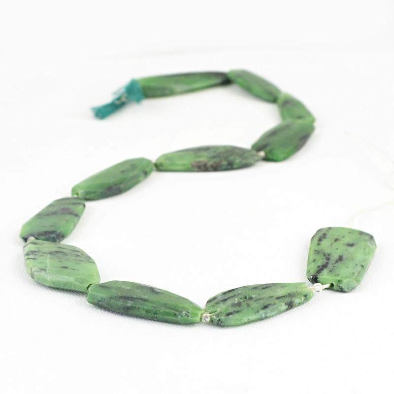 gemsmore:Natural Ruby Ziosite Faceted Beads Strand