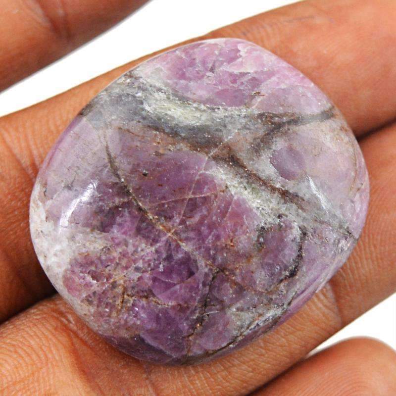 gemsmore:Natural Ruby Ziosite Gemstone - Loose Untreated