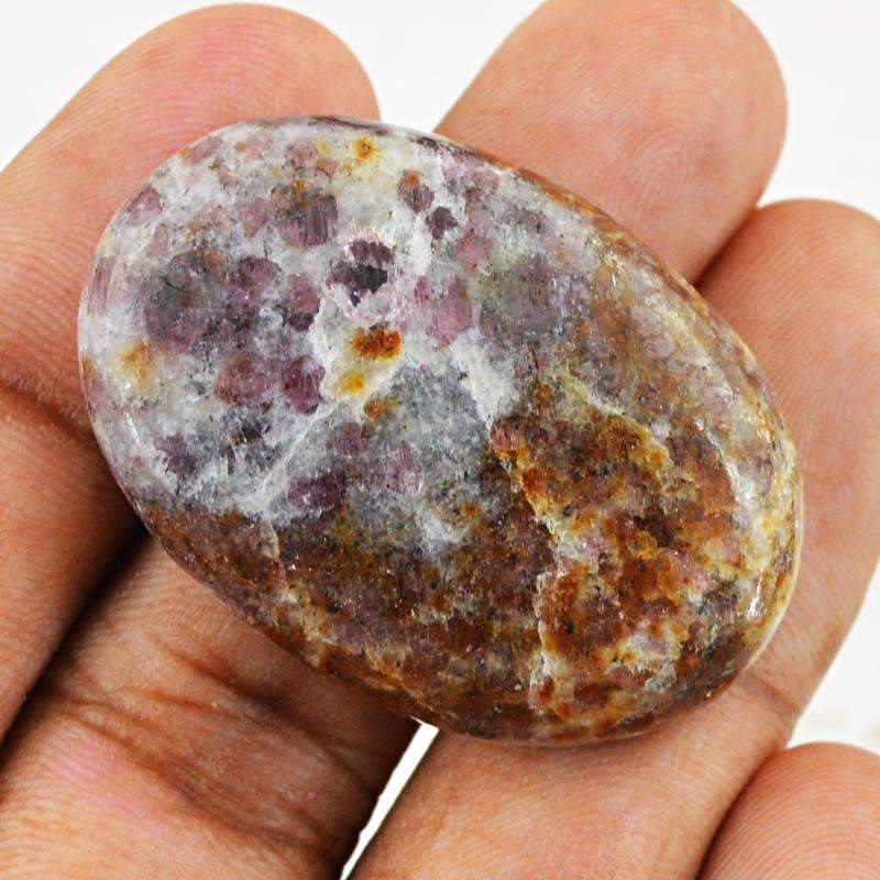 gemsmore:Natural Ruby Ziosite Gemstone Loose Oval Shape